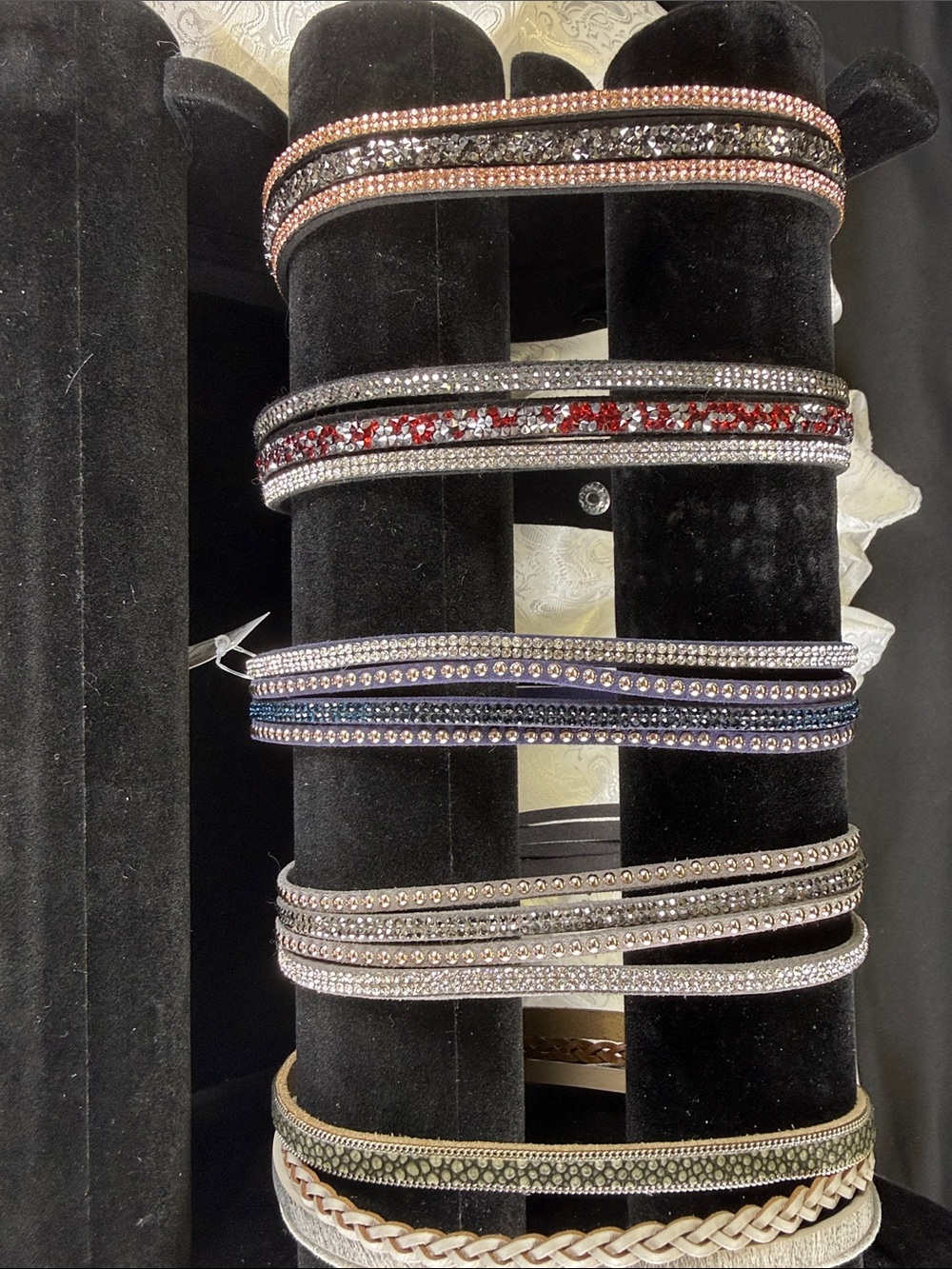 Rhinestone Crystal Wrap chokers- Multicolor Set
